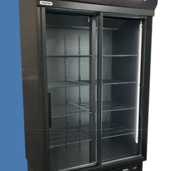 Double Sliding Door Beverage Cooler – 910L (SD1140CE Carbon Edition) - COMMERCIAL FRIDGE & FREEZER
