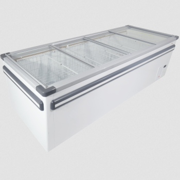Glass Top Island Freezer – 1070L (VS2500) - COMMERCIAL FRIDGE & FREEZER